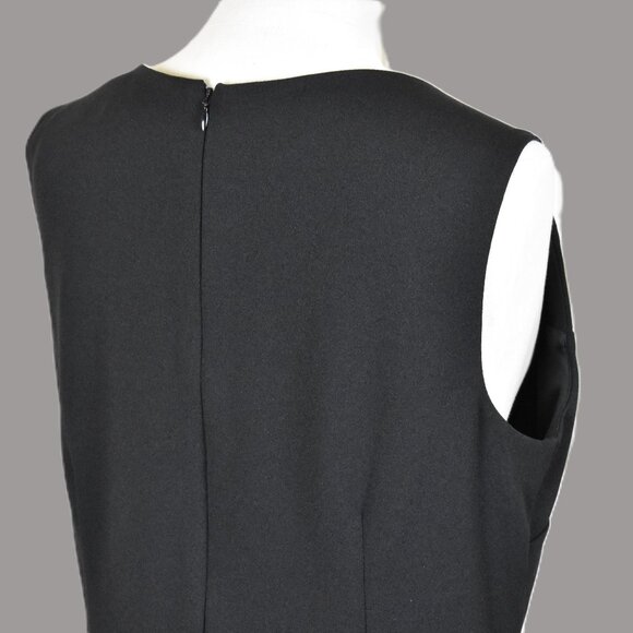 Marina Dress 14 Black Long Sleeveless Back Zipper Machine Wash - Picture 4 of 5